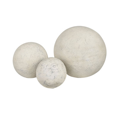 Crew 3-Piece Modern Neutral Sculptural Spheres