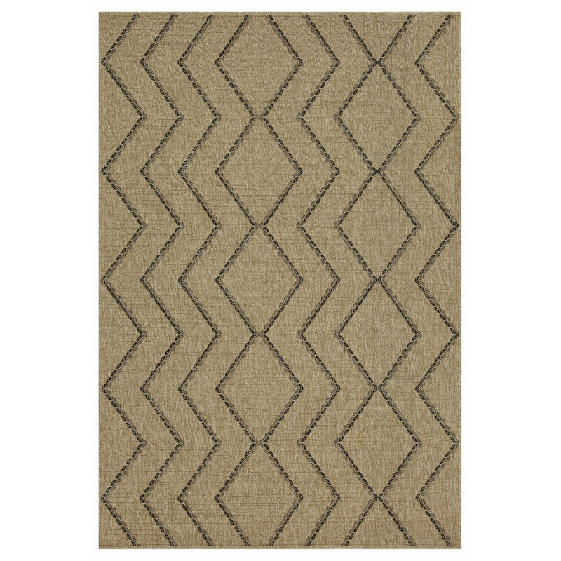 Tapis contemporain pour l'extérieur et l'intérieur, Tapis de couloir 2 pi 7 po x 7 pi 3 po