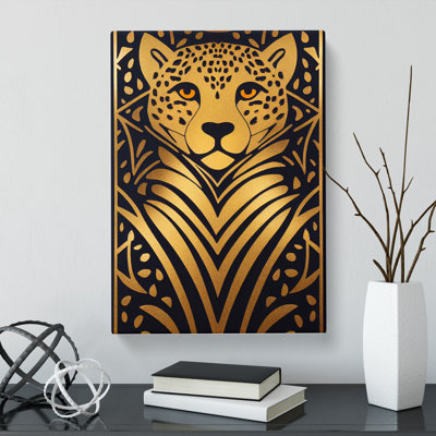 Cheetah Gold Leaf - Wrapped Canvas