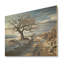Paysage d'hiver de campagne - Art mural en bois campagne sur bois de pin naturel-882976561