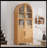 71" Tall Arched Farmhouse Kitchen Pantry Cabinet With Door Shelves, Open & Adjustable Shelves, Hidden Drawer & Glass Door, Cupboard For Kitchen & Dining Room, Natural-964478373