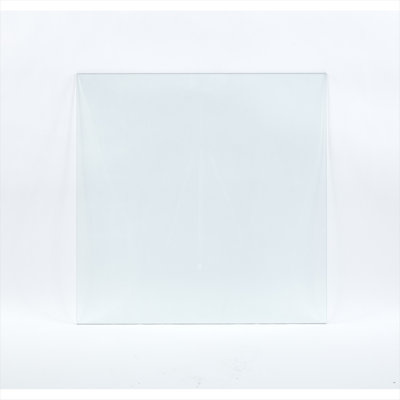Plateau de table en verre trempé, carré de 80 cm, transparent, style moderne, facile à nettoyer, pouvant accueillir 4 personnes