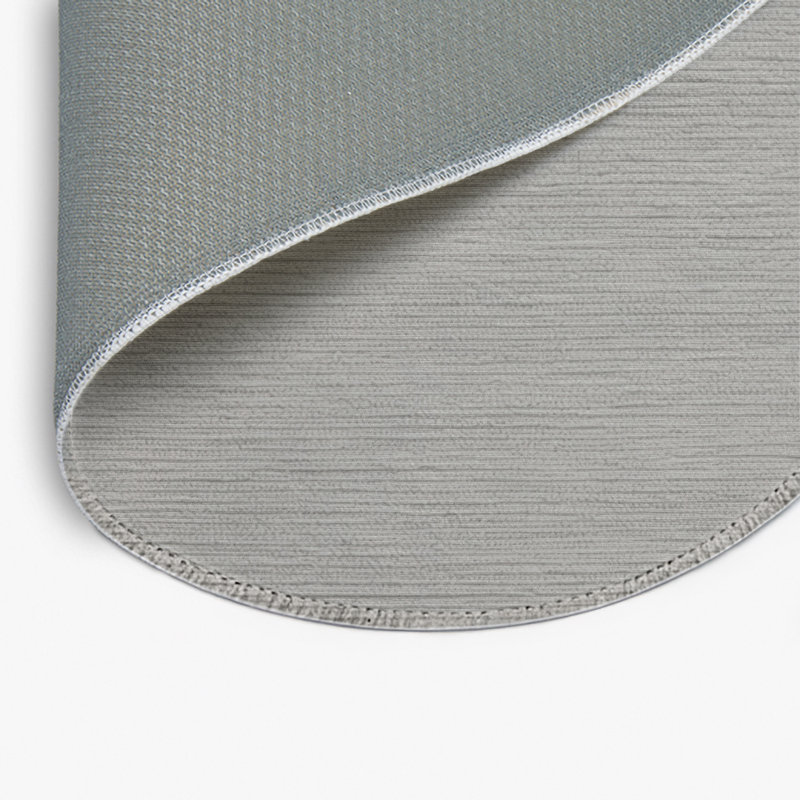 Tapis d'intérieur et extérieur gris uni, Rond 5 pi