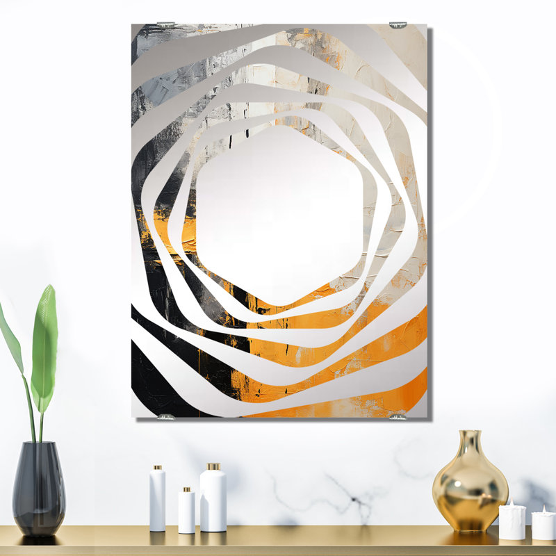 Lauderdale - Miroirs muraux décoratifs à collage abstrait MIR131607, 32 po x 24 po