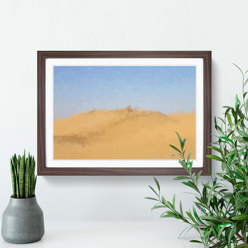 Sand Dunes in Southern California in Abstract - Picture Frame Graphic Art Print, 40cm H x 60cm W x 2cm D, Walnut