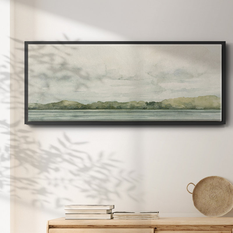 Riverside Views I- Framed Canvas, 20" H x 50" W