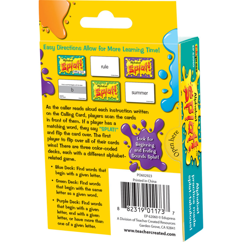 Alphabet Splat Game
