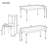 Goldene 6 - Person Four Leg Base Dining Set-2076340743