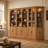  Busby 142'' W Modular Bookcase With Corner Cabinets, 3-Color Spotlights, Display Doors And Lower Storage-1654343022
