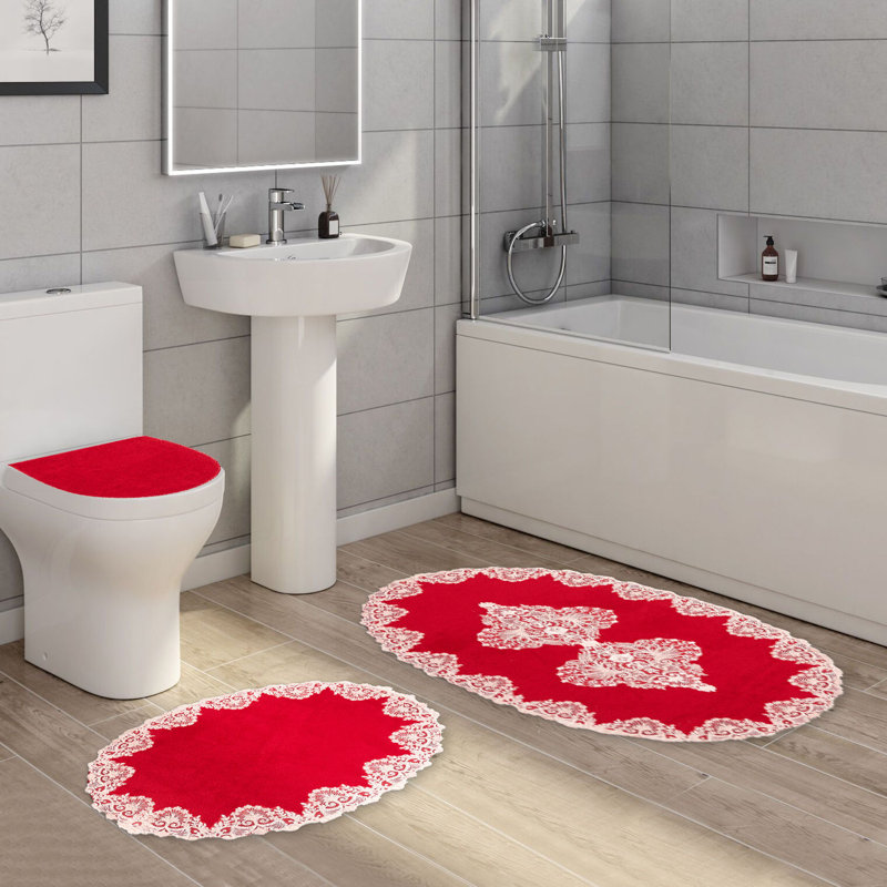 Non-Slip Bath Rug and Toilet seat Cover