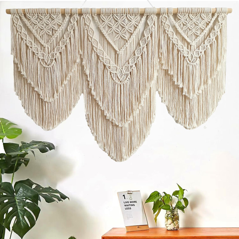 large macrame wall hanging - Boho Tapestry Macrame Wall Decor Art, Beige