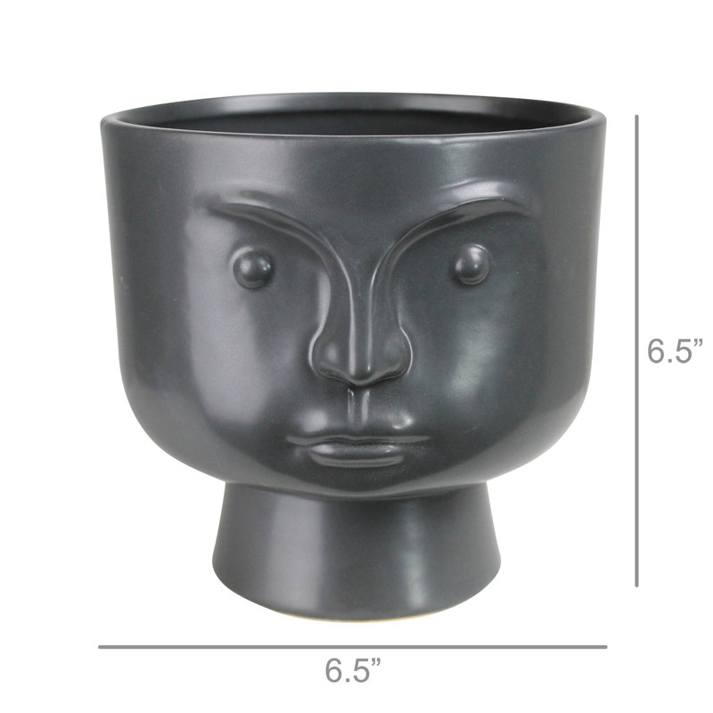 Face Cachepot, Black