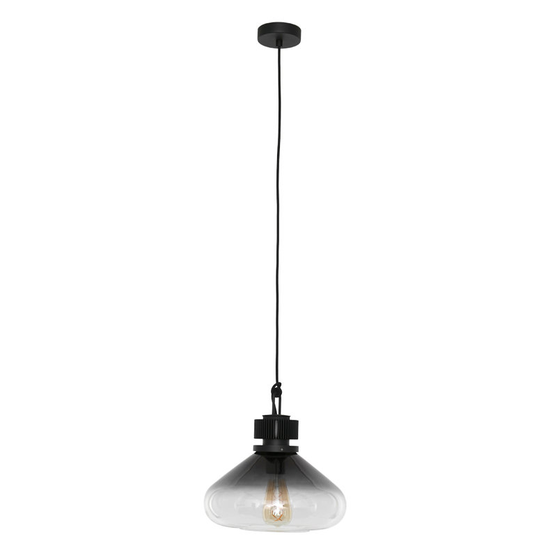 Moises 1 - Light Black Bulb Pendant, 160cm H x 31cm W x 31cm D