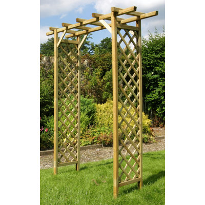 Fairhaven 160cm W x 55cm D Solid Wood Arbour in Natural