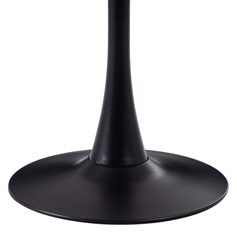 Table de salle à manger 27,5 po, Noir, Marbre noir