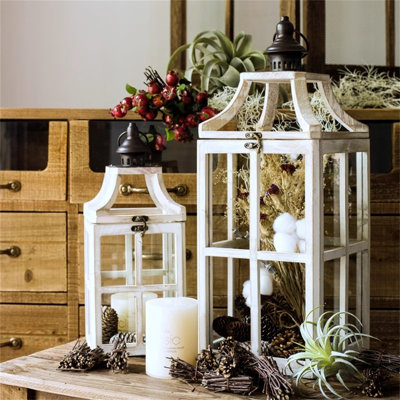 19.69'' H Wood Tabletop Candlestick