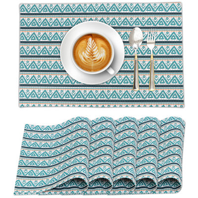  Dining Table Rectangle Placemats 100% Cotton Multi Pattern 13x19 Inches