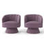 Fauteuil demi-tonneau pivotant en velours Murrow (ensemble de 2)-1563350884