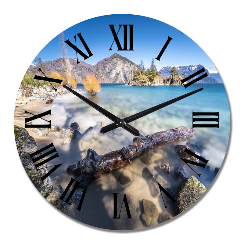 Mountain Mountain in Patagonia - Horloge murale Lake House, Moyen