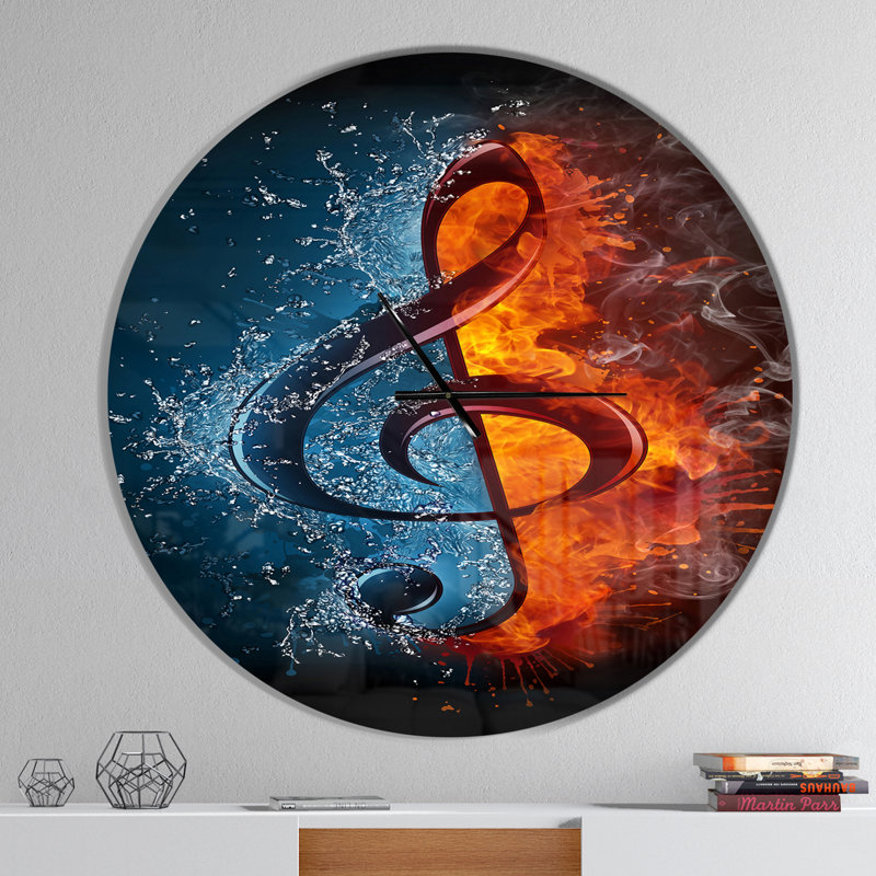 Treble Clef - horloge murale moderne, Grand