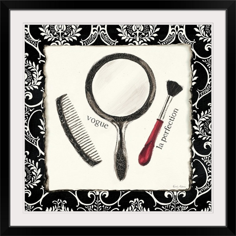 « iv » par emily adams, impression Cosmetique, H 24 po x l 24 po x P 1 po, Cadre noir