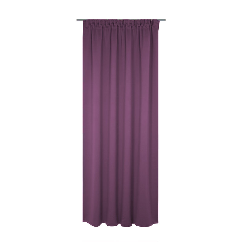 Newbury 67% Polyester And 33% Cotton Room Darkening Single Curtain Panel, 130cm Width x 375cm Drop, Berry