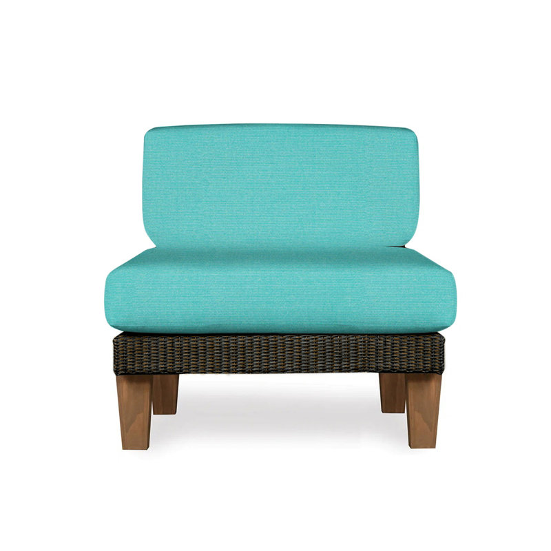 Catalina Outdoor Teak Lounge Chair, Mink, Demo Oatmeal