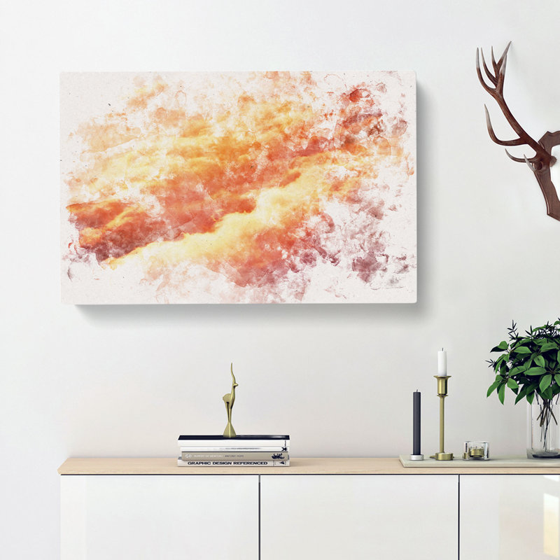 Passing Clouds Watercolour - Wrapped Canvas Print, 30cm H x 45cm W x 4cm D