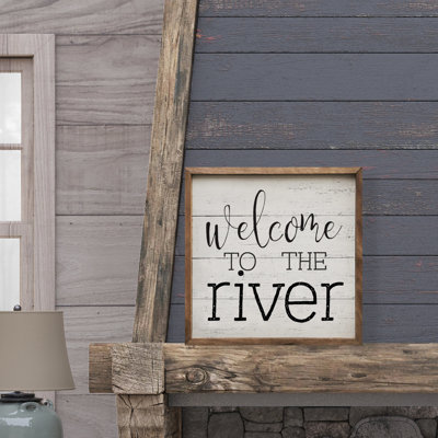 Welcome To The River Typewriter Whitewash