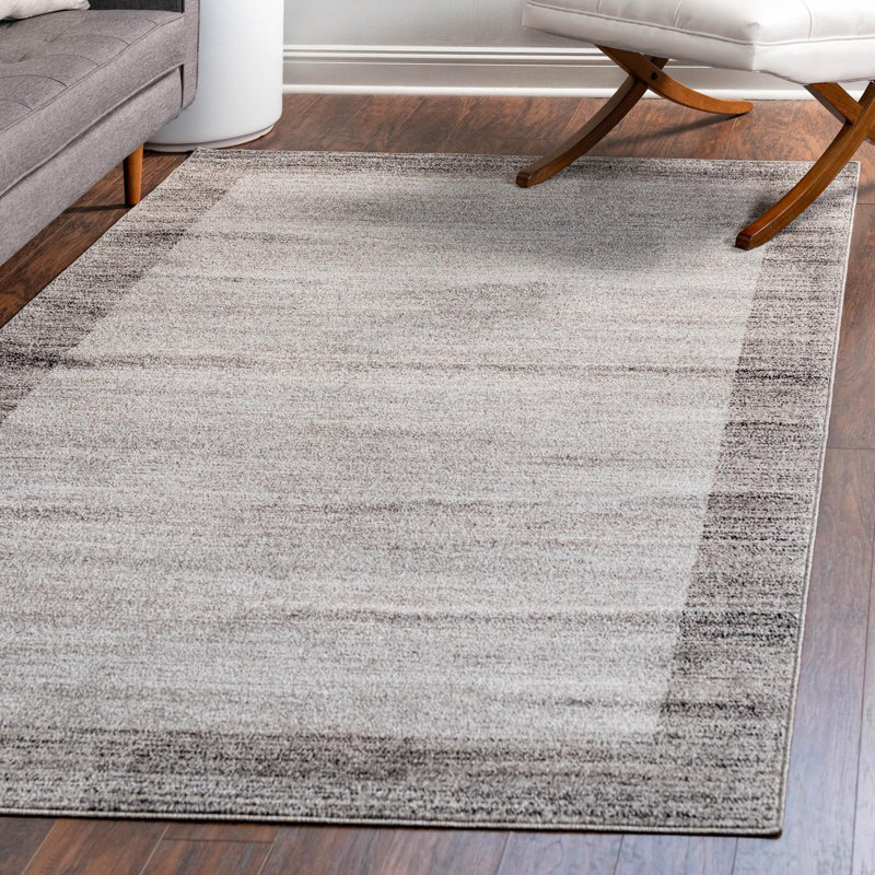 Tapis gris clair Hermina, Rectangle 5 pi 3 po x 8 pi