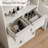 51" Tall Bathroom Storage Cabinet with Doors & 2 Drawers, Freestanding Organizer with Shelves for Bathroom, Kitchen-1062643966