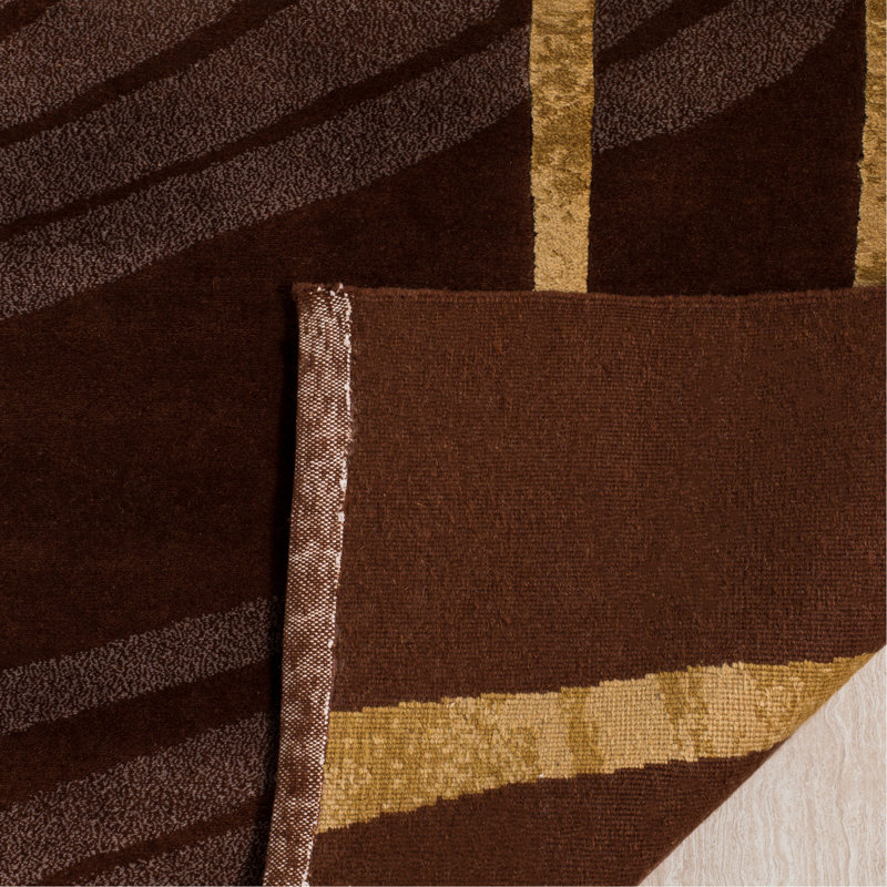 Tibetan Hand Knotted Silk & Wool Pile Abstract Rug, Rectangle 10' x 14'