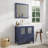 Ravenna 30" Freestanding Single Sink Bathroom Vanity with Engineered Marble Top and Matching Mirror-792022264-712313580