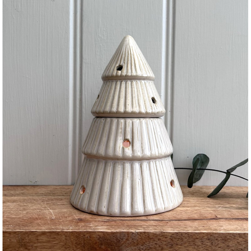 Ceramic Tabletop Wax Warmer, White