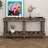 Vintage Entryway Console Table,Solid Cedar Wood-1777193776