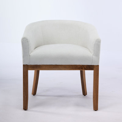 Mid Century, Chair, Arms, Linen Upholstery, Rubberwood Frame, Single Pack, Beige, Home Office, Living Areas Century Style, Upholstered Living, Dining, Linen, Legs, Streamlined Silhouette