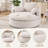 57" Oversized Swivel Barrel Accent Chair, Large Comfy Reading Chair, Round Lounge Chair, Upholstered Armchair with 360° Rotating Base, Dual-Layer Cushion & Removable Pillows for Living Room, Bedroom & Apartment-539385116