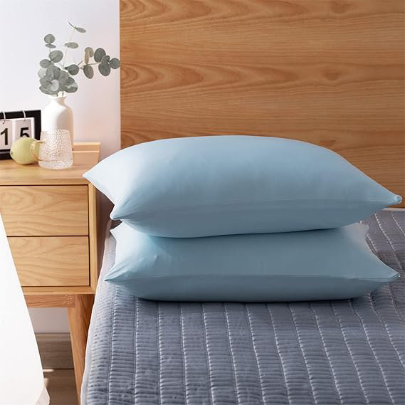 Plain, Blue, Queen Pillowcase