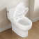 Toilette allongée une pièce Concord, toilette brute blanche 12 po avec siège Comofrt ADA (siège inclus)