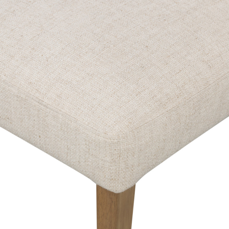 Side Chair in Charcoal, Polyester/Leather Winchester Beige, Natural