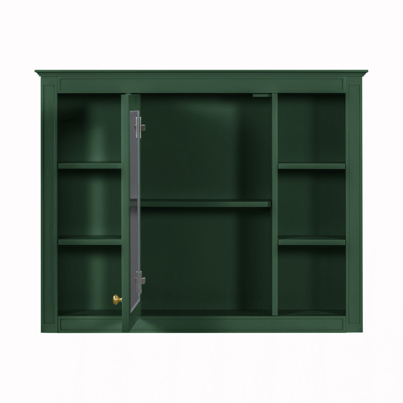Retha Bathroom Storage, Green, 27.63" H x 35.03" W x 7.32" D