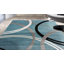 Tapis bleu / gris / noir à motif abstrait Tolchester-97673305