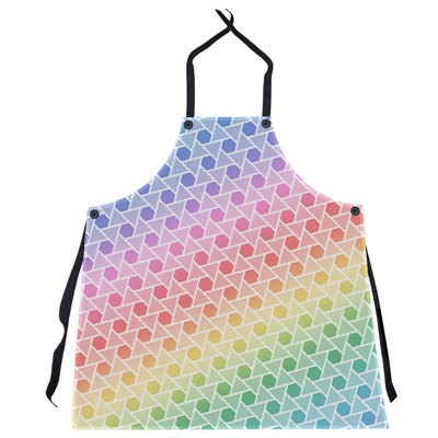 Tablier en hexagones et triangles Rainbow