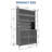 73'' Tall Kitchen Pantry Cabinet , 6 Level Flip Door With Pegboard Spacious, Adjustable & Stylish Metal Pantry Storage Cabinet, Anti-Tip Design Hutch For Kitchen, Dining Room, Living Room-1039924112
