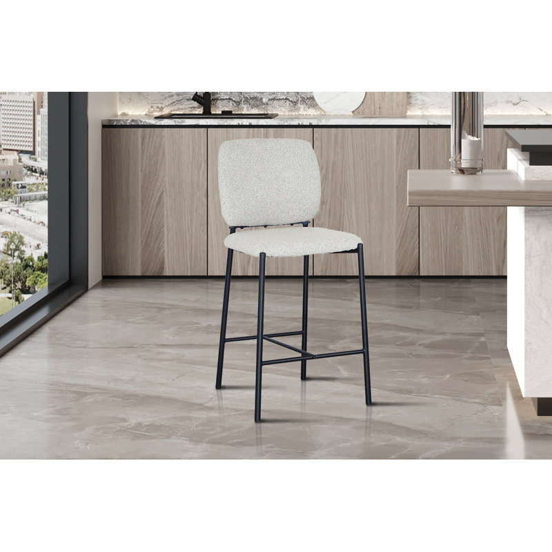 Vallonia Upholstered Counter Stool, Beige