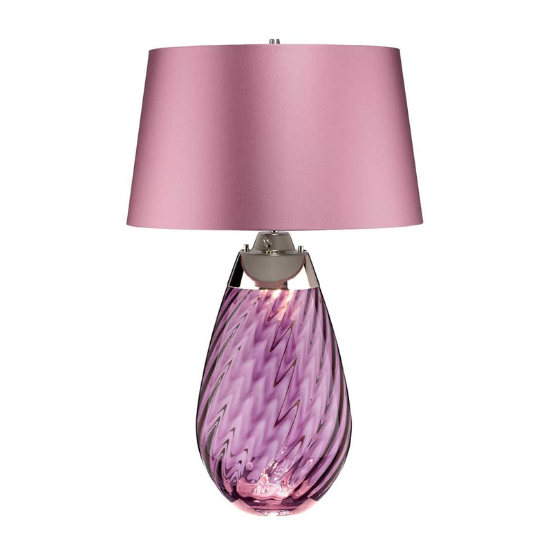 Morrisdale Glass Table Lamp, Pink, Pink