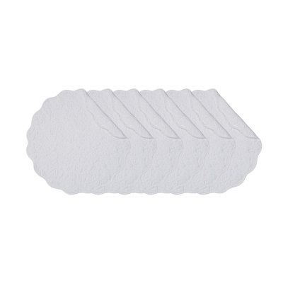 Christiana Honey Round Scallop Quilt Placemats Set of 6