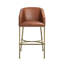 Tabouret de bar 31 po 31 po, similicuir avec structure en acier doré-96103967