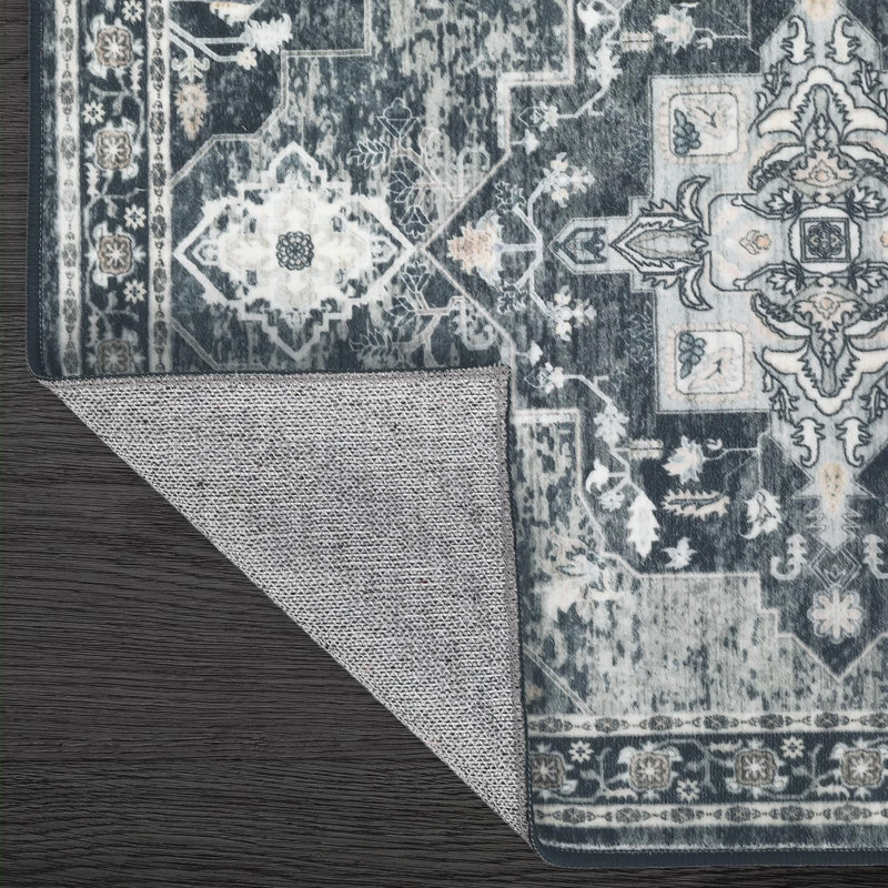 Machine Washable Rug for Living Room Vintage Boho Rug Non Slip Soft Non Shedding Throw Rugs Stain Resistant Carpet for Bedroom Office Dining Room Nursery