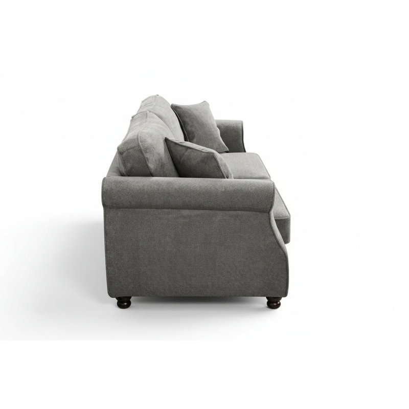 Baldemar 3 Piece Chenille Standard Living Room Set, Beige